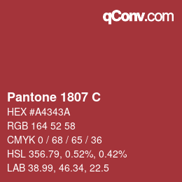 Farbcode: Pantone 1807 C | qconv.com