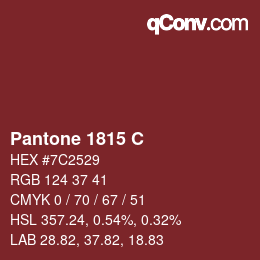 カラーコード: Pantone 1815 C | qconv.com