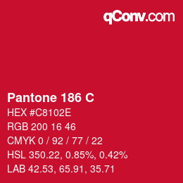 カラーコード: Pantone 186 C | qconv.com