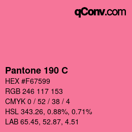 Code couleur: Pantone 190 C | qconv.com