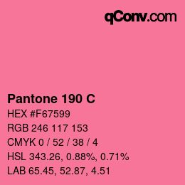 颜色代码: Pantone 190 C | qconv.com
