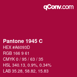 Código de color: Pantone 1945 C | qconv.com