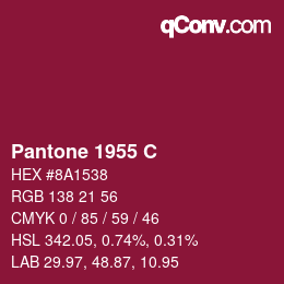 Code couleur: Pantone 1955 C | qconv.com