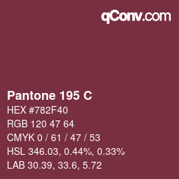 Code couleur: Pantone 195 C | qconv.com