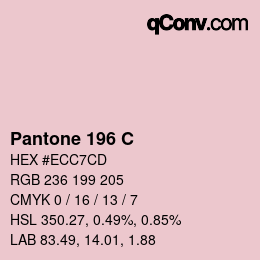 颜色代码: Pantone 196 C | qconv.com