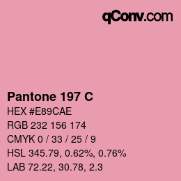 颜色代码: Pantone 197 C | qconv.com