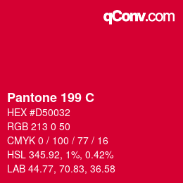 カラーコード: Pantone 199 C | qconv.com