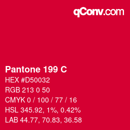 カラーコード: Pantone 199 C | qconv.com