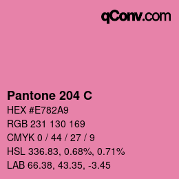 Color code: Pantone 204 C | qconv.com