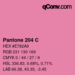 カラーコード: Pantone 204 C | qconv.com