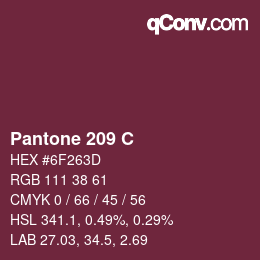 颜色代码: Pantone 209 C | qconv.com