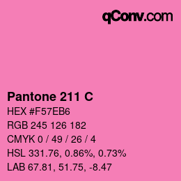 Code couleur: Pantone 211 C | qconv.com