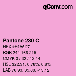 Code couleur: Pantone 230 C | qconv.com