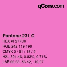 Farbcode: Pantone 231 C | qconv.com