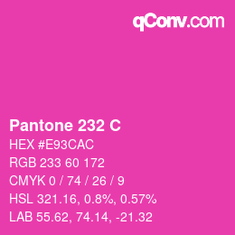 カラーコード: Pantone 232 C | qconv.com