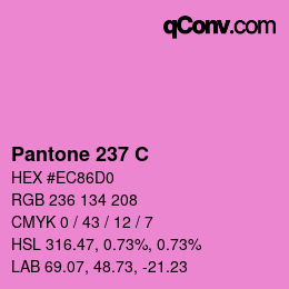 カラーコード: Pantone 237 C | qconv.com