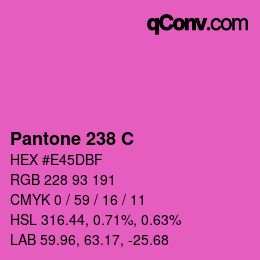 Code couleur: Pantone 238 C | qconv.com