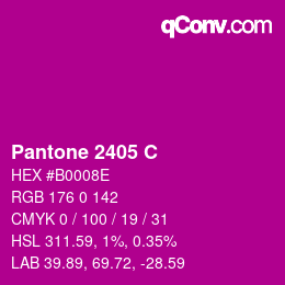 カラーコード: Pantone 2405 C | qconv.com