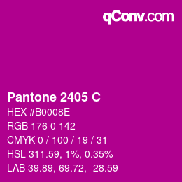 カラーコード: Pantone 2405 C | qconv.com