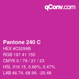 颜色代码: Pantone 240 C | qconv.com