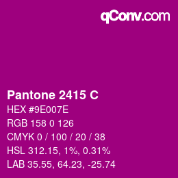 カラーコード: Pantone 2415 C | qconv.com