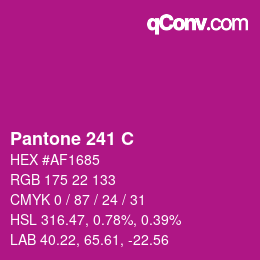 カラーコード: Pantone 241 C | qconv.com