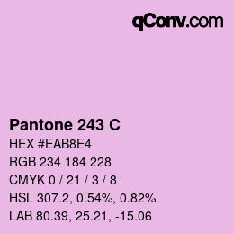 Code couleur: Pantone 243 C | qconv.com