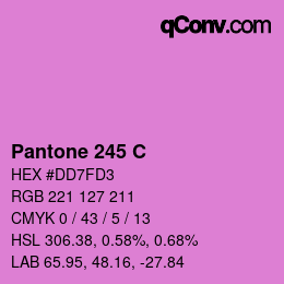 Code couleur: Pantone 245 C | qconv.com