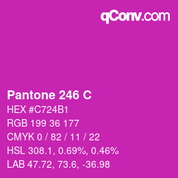 颜色代码: Pantone 246 C | qconv.com