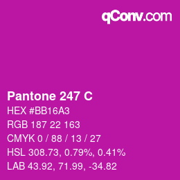 カラーコード: Pantone 247 C | qconv.com