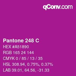 カラーコード: Pantone 248 C | qconv.com