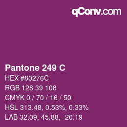 カラーコード: Pantone 249 C | qconv.com