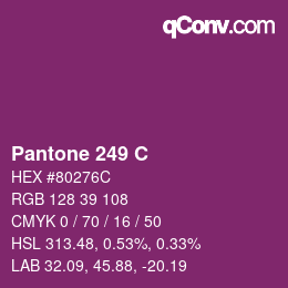 カラーコード: Pantone 249 C | qconv.com