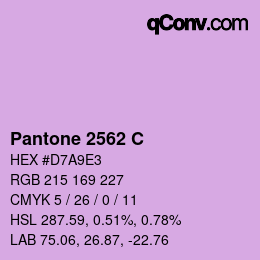 Code couleur: Pantone 2562 C | qconv.com