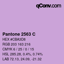 颜色代码: Pantone 2563 C | qconv.com