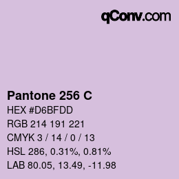 カラーコード: Pantone 256 C | qconv.com