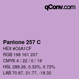 Code couleur: Pantone 257 C | qconv.com