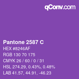 カラーコード: Pantone 2587 C | qconv.com