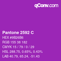 Code couleur: Pantone 2592 C | qconv.com