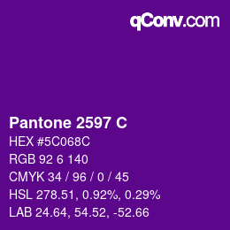 カラーコード: Pantone 2597 C | qconv.com