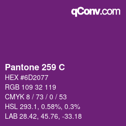 カラーコード: Pantone 259 C | qconv.com