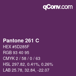 Code couleur: Pantone 261 C | qconv.com