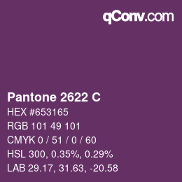 カラーコード: Pantone 2622 C | qconv.com