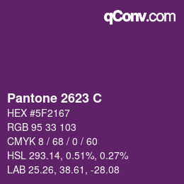 Código de color: Pantone 2623 C | qconv.com