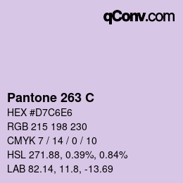 Code couleur: Pantone 263 C | qconv.com