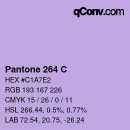 Code couleur: Pantone 264 C | qconv.com