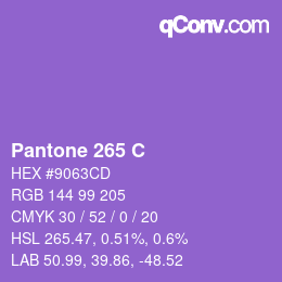 カラーコード: Pantone 265 C | qconv.com