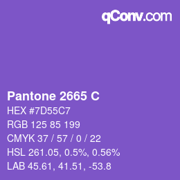 カラーコード: Pantone 2665 C | qconv.com