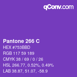 カラーコード: Pantone 266 C | qconv.com