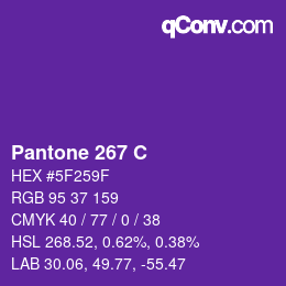 カラーコード: Pantone 267 C | qconv.com